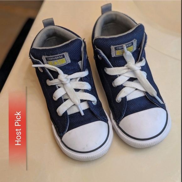 Converse Other - Converse 10C white and blue high tops